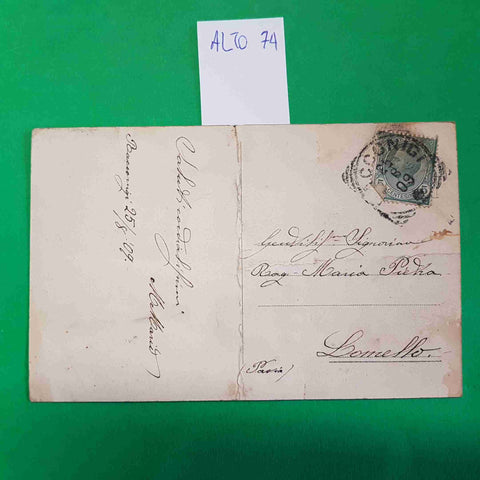 CARTOLINA RACCONIGI FACCIATA POSTERIORE DEL REAL CASTELLO 1909 VIAGGIATA SCRITTA