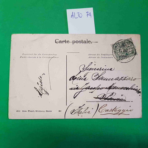 CARTOLINA MONTE GENEROSO KULM 1903 VIAGGIATA SCRITTA