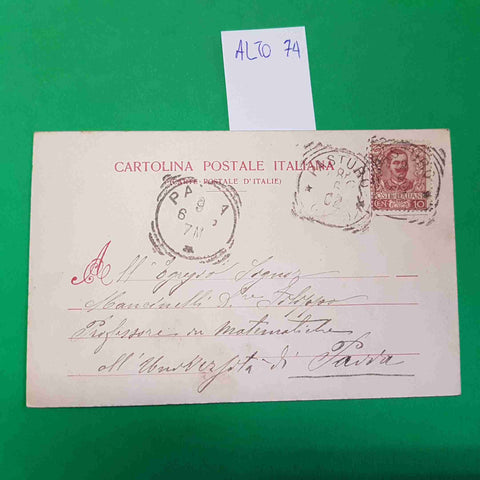 CARTOLINA PASTURO VALSASSINA ALBERGO MAZZOLENI 1902 VIAGGIATA SCRITTA