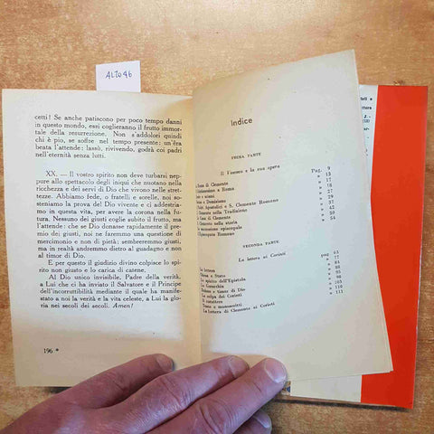 S.CLEMENTE ROMANO LETTERA AI CORINTI 1944 COLLANA PATRISTICA San Paolo