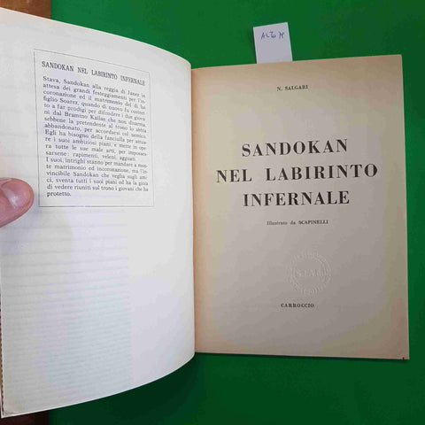 SALGARI - SANDOKAN NEL LABIRINTO INFERNALE - CARROCCIO illustrato 1964