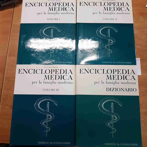 ENCICLOPEDIA MEDICA PER LA FAMIGLIA MODERNA 4 volumi BEER-POITEVIN Confalonieri