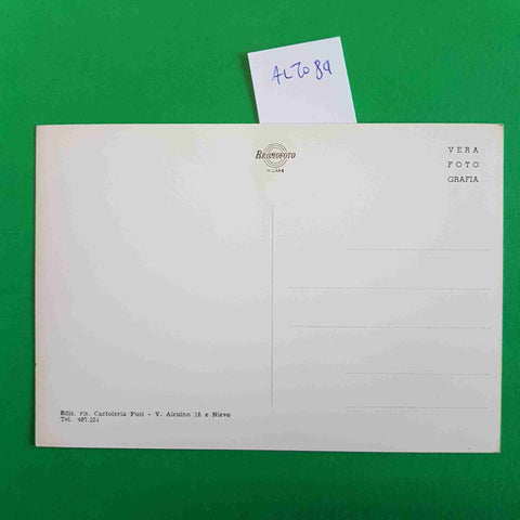 CARTOLINA POSTALE MILANO VIA ALCUINO 1456 rara immagine BROMOFOTO