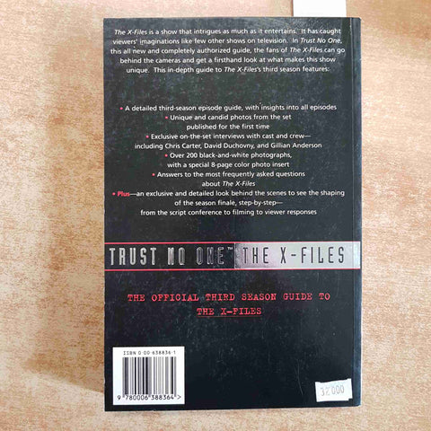 THE OFFICIAL THIRD SEASON GUIDE TO TRUST NO ONE THE X FILES Chris Carter LOWRY
