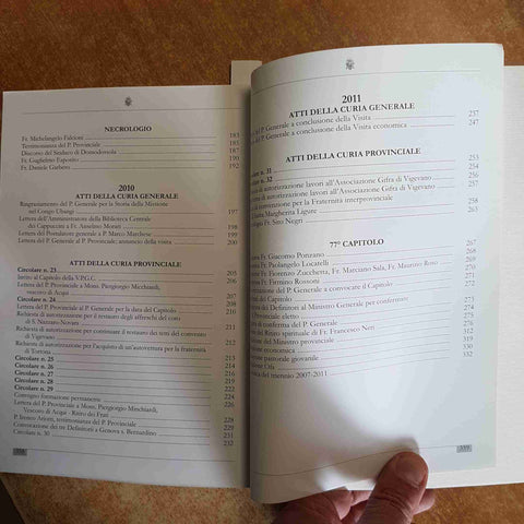 ATTI DELLA PROVINCIA DEI FRATI CAPPUCCINI DI ALESSANDRIA 2007-2011 DA LEONESSA