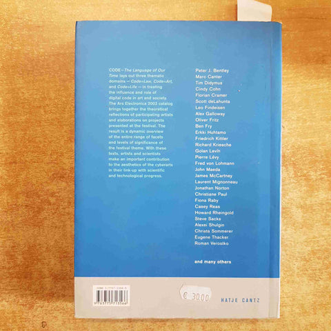 CODE THE LANGUAGE OF OUR TIME law code art life ARS ELECTONICA 2003 HATJE CANTZ