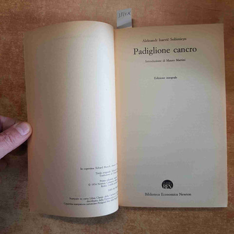 SOLZENICYN - PADIGLIONE CANCRO testo integrale NEWTON 1994