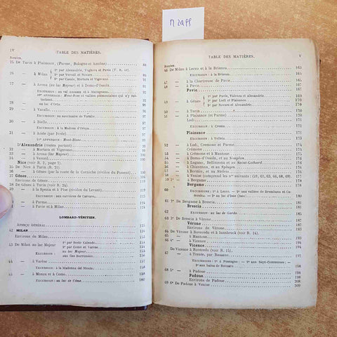 ITINERAIRE DE L'ITALIE ET DE LA SICILE 1863 A.J. DU PAYS - HACHETTE troisieme