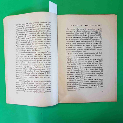L'ITALIA E' PRIGIONIERA NEL MARE MEDITERRANEO 1940 TUMMINELLI suez gibilterra