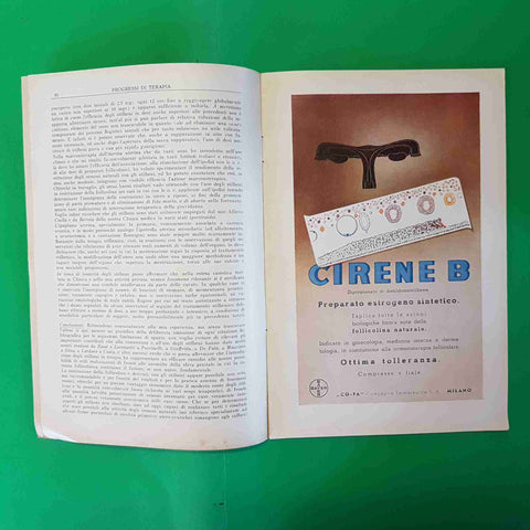PREGRESSI DI TERAPIA rivista medica mensile APRILE 1942 OSTETRICIA E GINECOLOGIA