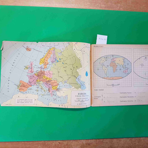 DISEGNO GEOGRAFICO E LETTURA DI CARTE MUTE L'EUROPA E IL MONDO fabbri M. MODENA