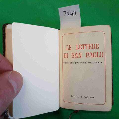 LE LETTERE DI SAN PAOLO versione dai testi originali 1958 EDIZIONI PAOLINE