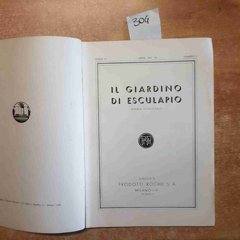 IL GIARDINO D'ESCULAPIO N.2 1933 GALILEO E LA SUA CONDANNA wagner BRIEUX