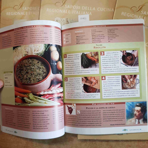 I SAPORI DELLA CUCINA REGIONALE ITALIANA I PRIMI PIATTI 6 volumi SORRISI CANZONI