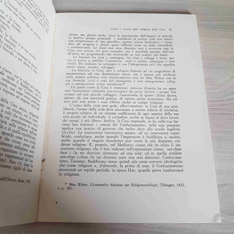 UOMO E SOCIETA' NELLE RELIGIONI ASIATICHE - TUCCI BAUSANI 1973 UBALDINI scritto