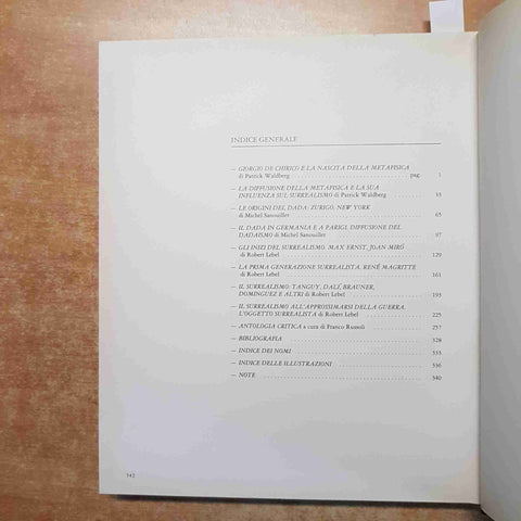 METAFISICA DADA SURREALISMO le immagini e gli eventi dell'inconscio ARTE MODERN