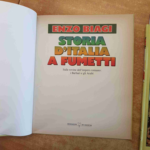 ENZO BIAGI Storia d'Italia a fumetti 1+2 romani barbari MONDADORI DE AGOSTINI