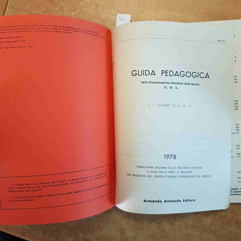 GUIDA PEDAGOGICA ORGANIZZAZIONE MONDIALE DELLA SANITA' - J.J. GUILBERT armando