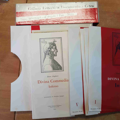 DIVINA COMMEDIA: INFERNO 6 VINILI 33 GIRI CETRA + LIBRO ALBERTAZZI FOA' sapegno