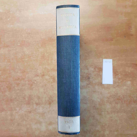 RIVISTA DI MECCANICA 6 NUMERI GENNAIO-GIUGNO 1958 RILEGATI COPERTINA RIGIDA