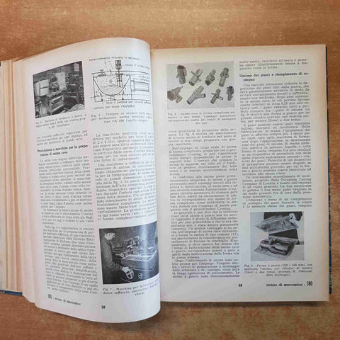 RIVISTA DI MECCANICA 6 NUMERI GENNAIO-GIUGNO 1958 RILEGATI COPERTINA RIGIDA