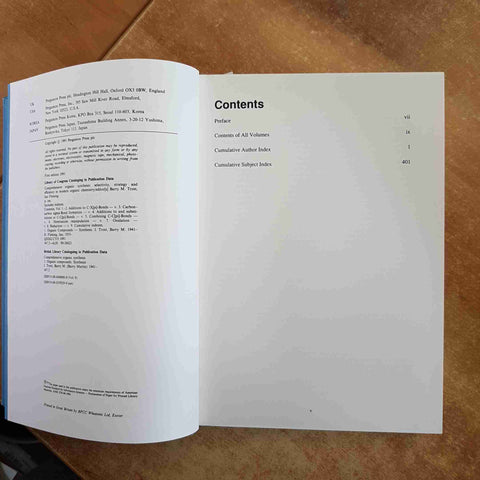 COMPREHENSIVE ORGANIC SYNTHESIS 9 CUMULATIVE INDEXES Pergamon press 1991