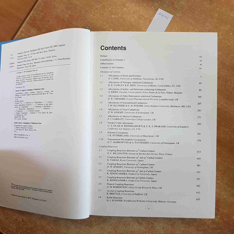 COMPREHENSIVE ORGANIC SYNTHESIS 3 CARBON-CARBON O BOND FORMATION Pergamon 1991