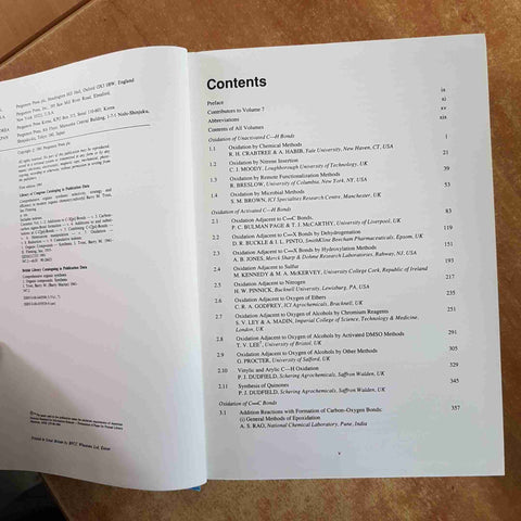 COMPREHENSIVE ORGANIC SYNTHESIS 7 OXIDATION Pergamon 1991 SELECTIVITY STRATEGY