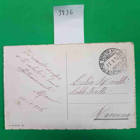 CARTOLINA ILLUSTRATA VIAGGIATA 1916 posta militare
