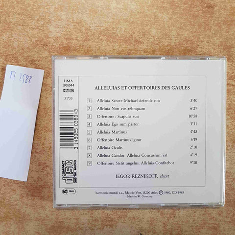 CD musica ALLELUIAS OFFERTOIRES DES GAULES Iegor Reznikoff MUSIQUE D'ABORD 1989