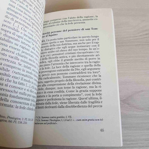 FIDES ET RATIO LETTERA ENCICLICA - GIOVANNI PAOLO II - PAOLINE - 1998