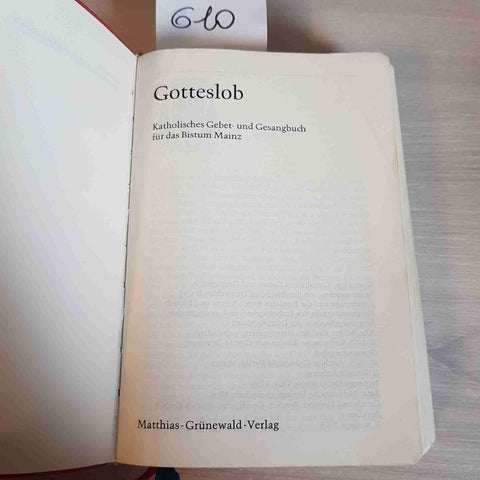 GOTTESLOB KATHOLISCHES GEBET UND GESANGBUCH - VERLAG - 1976