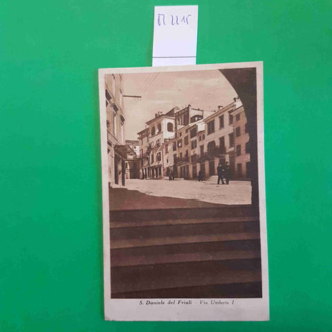CARTOLINA SAN DANIELE DEL FRIULI via Umberto i° - timbrata1939