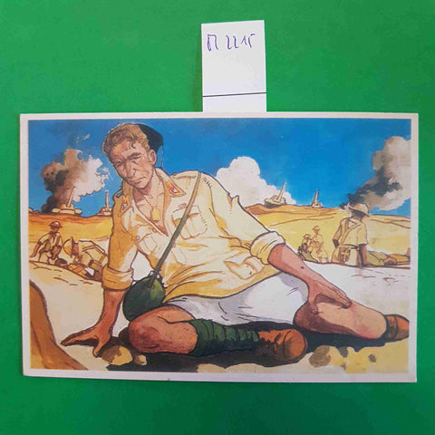 CARTOLINA COLLEZIONE MILITARE serie 2 COMBATTENTI IN AFRICA 13 MAGGIO 1943 MINE
