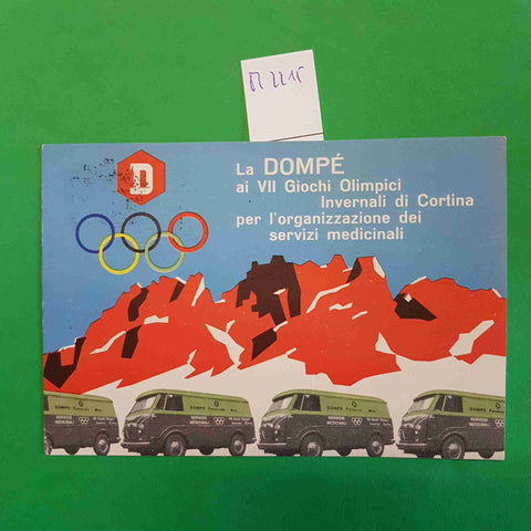 CARTOLINA DOMPE' AI VII GIOCHI OLIMPICI INVERNALI DI CORTINA 1956