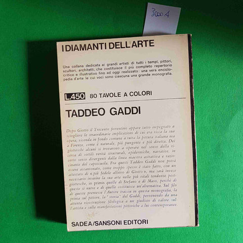 TADDEO GADDI i diamanti dell'arte PIER PAOLO DONATI 1966 SADEA SANSONI