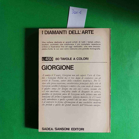 GIORGIONE i diamanti dell'arte ELENA LOMBARDO PIETROBELLI 1966 SADEA SANSONI