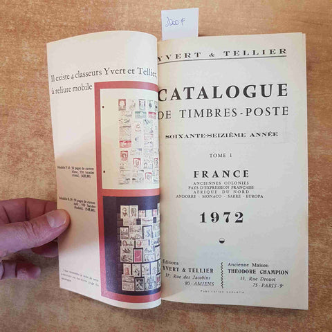 CATALOGUE YVERT ET TELLIER tome 1 TIMBRES DE FRANCE 1972 FRANCOBOLLI