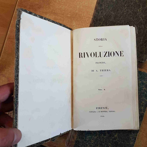 STORIA DELLA RIVOLUZIONE FRANCESE CONSOLATO E IMPERO 5 voll. THIERS 1845 FONTANA