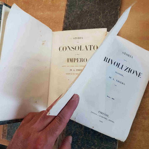 STORIA DELLA RIVOLUZIONE FRANCESE CONSOLATO E IMPERO 5 voll. THIERS 1845 FONTANA