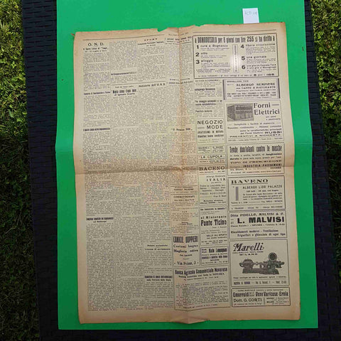 FOGLIO D'ORDINI DELLA FEDERAZIONE DEI FASCI COMBATTENTI DI NOVARA 8 LUGLIO 1936