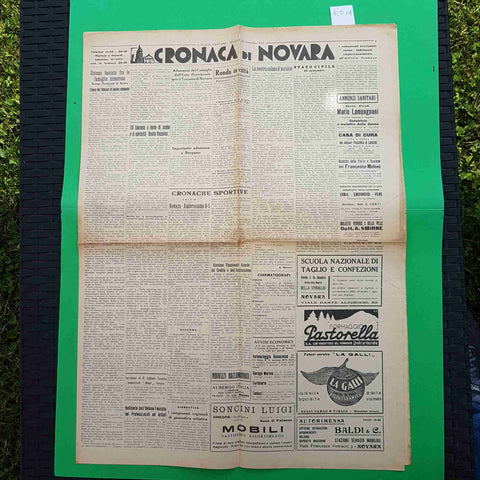 CRONACA DI NOVARA 28 SETTEMBRE 1938 L'ITALIA GIOVANE DEI FASCI COMBATTENTI duce