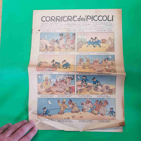 CORRIERE DEI PICCOLI 12 DEL 22 MARZO 1936 romolino romoletto, duca degli abruzzi