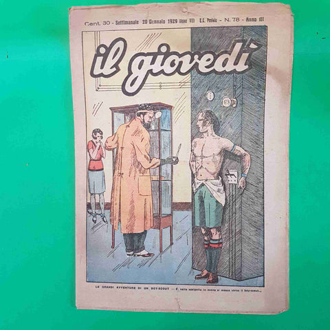 IL GIOVEDI' settimanale n 78 DEL 20 GENNAIO 1929 avventure di un boy scout