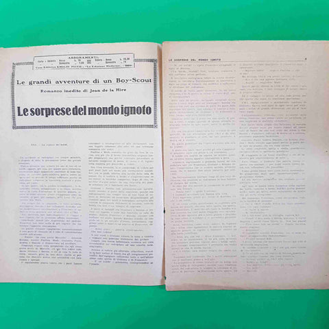 IL GIOVEDI' settimanale n 79 DEL 27 GENNAIO 1929 avventure di un boy scout