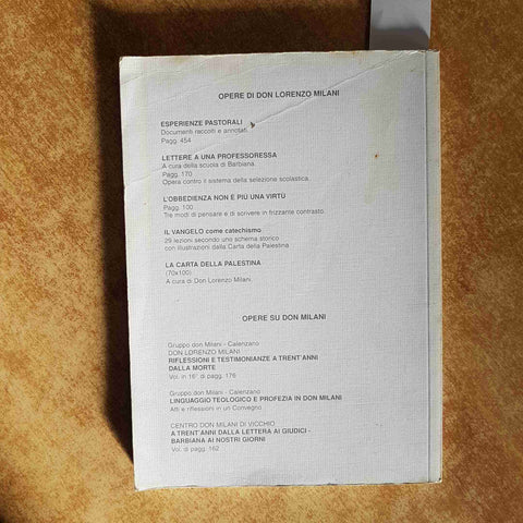 SCUOLA DI BARBIANA - LETTERA A UNA PROFESSORESSA 1996 LIBRERIA EDITRICE FIORENTI