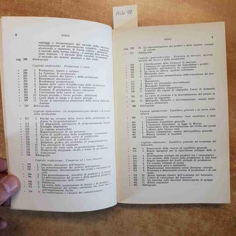 TEORIA ECONOMICA E ANALISI OPERATIVA 4°EDIZIONE - W.J. BAUMOL 1977 FRANCO ANGELI