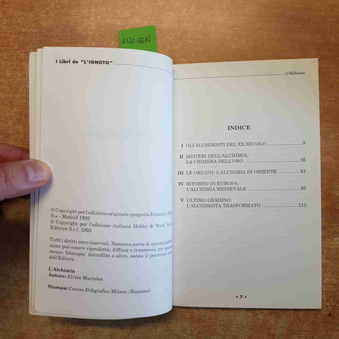 L'ALCHIMIA - I LIBRI DELL'IGNOTO 48 HOBBY WORK 1993 ELVIRA MARTELES