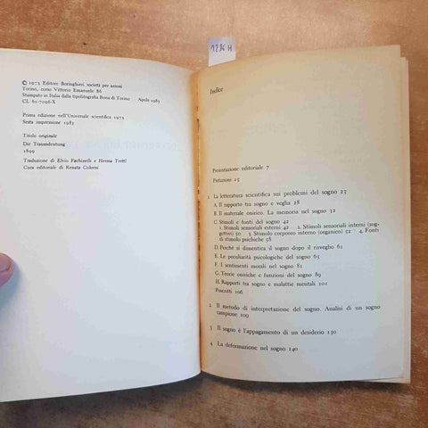 SIGMUND FREUD - L'INTERPRETAZIONE DEI SOGNI corpus freudiano minore 2 BORINGHIE