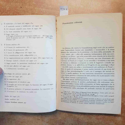 SIGMUND FREUD - L'INTERPRETAZIONE DEI SOGNI corpus freudiano minore 2 BORINGHIE